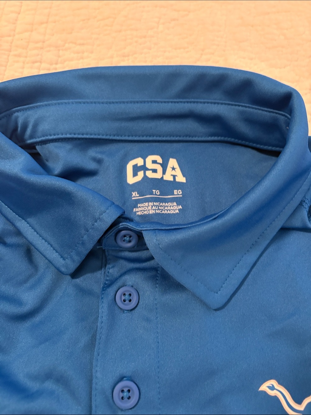 Detroit Lions Blue Polo Shirt - CSA XL NWT - Picture 4 of 4